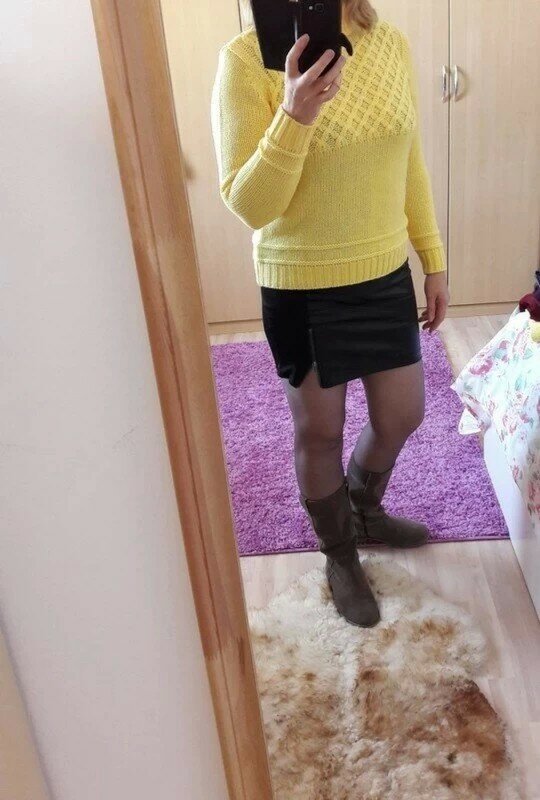 Rollkragenpullover Pullover Gr. L gelb NEU