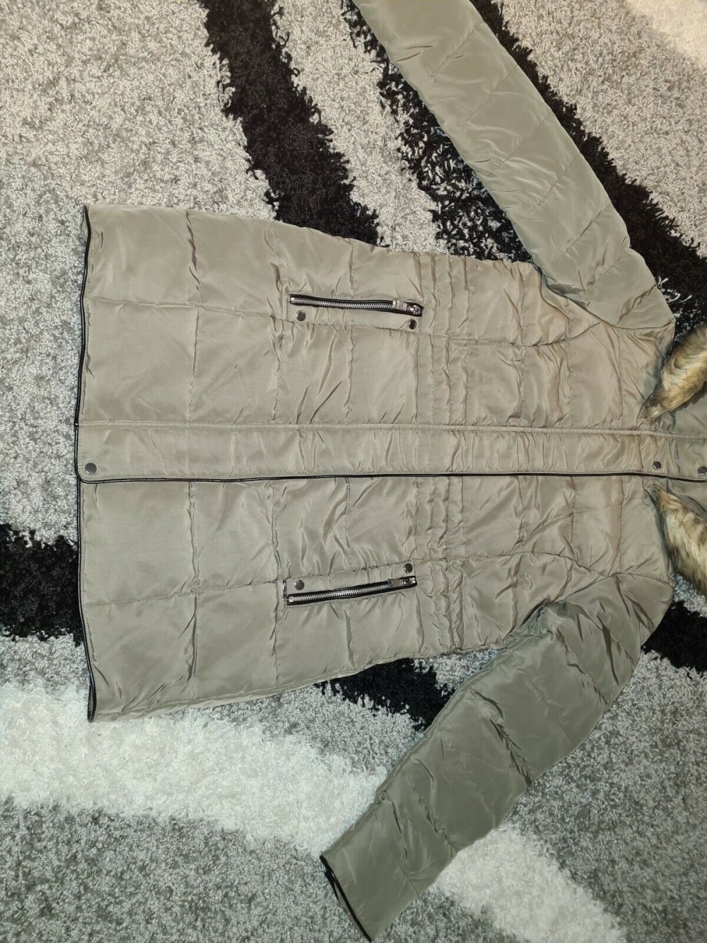 DaunenMantel DaunenJacke Vero Moda Gr. L Winter Jacke Khaki Daunen Mantel