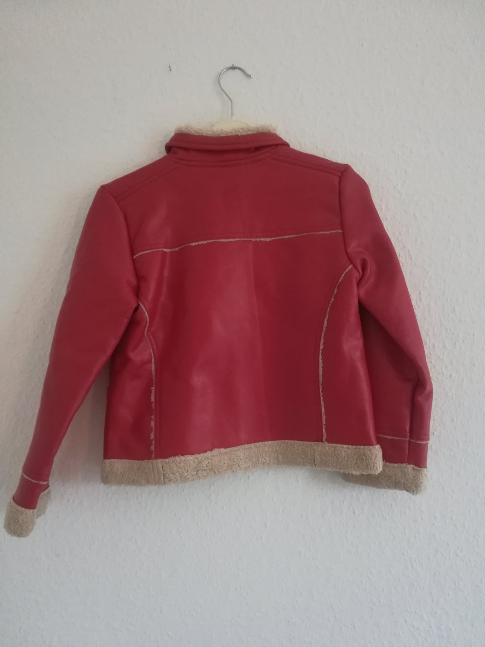 Rote Lederjacke für Kinder / Mädchen 