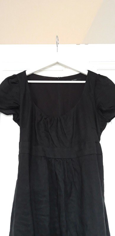 Schwarzes Leinenkleid, 40 von Hallhuber 