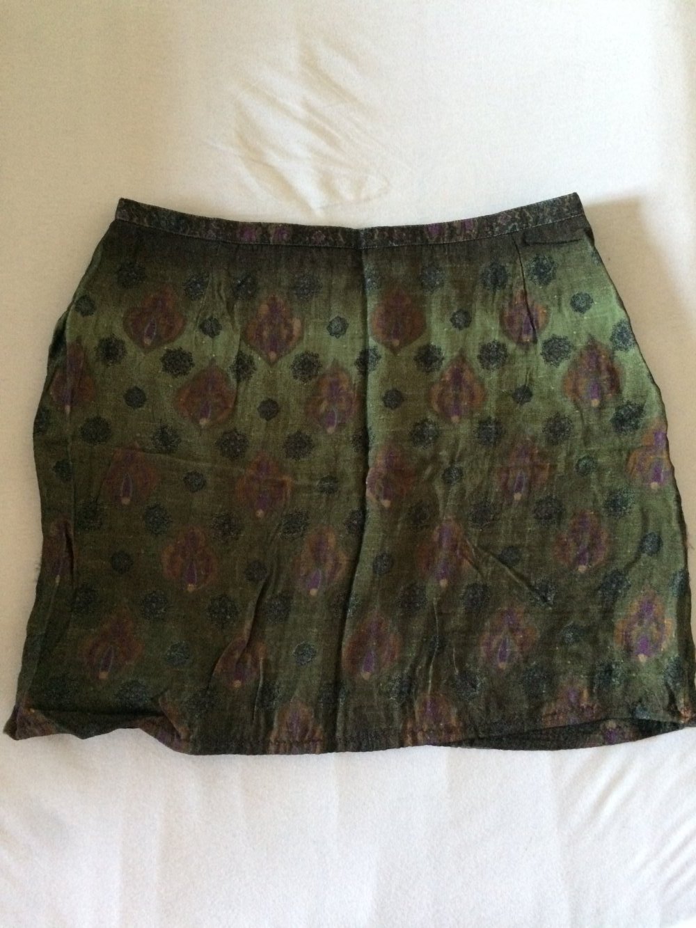 Original Vintage highwaisted Minirock. Romantisch, barock. Viscose 
