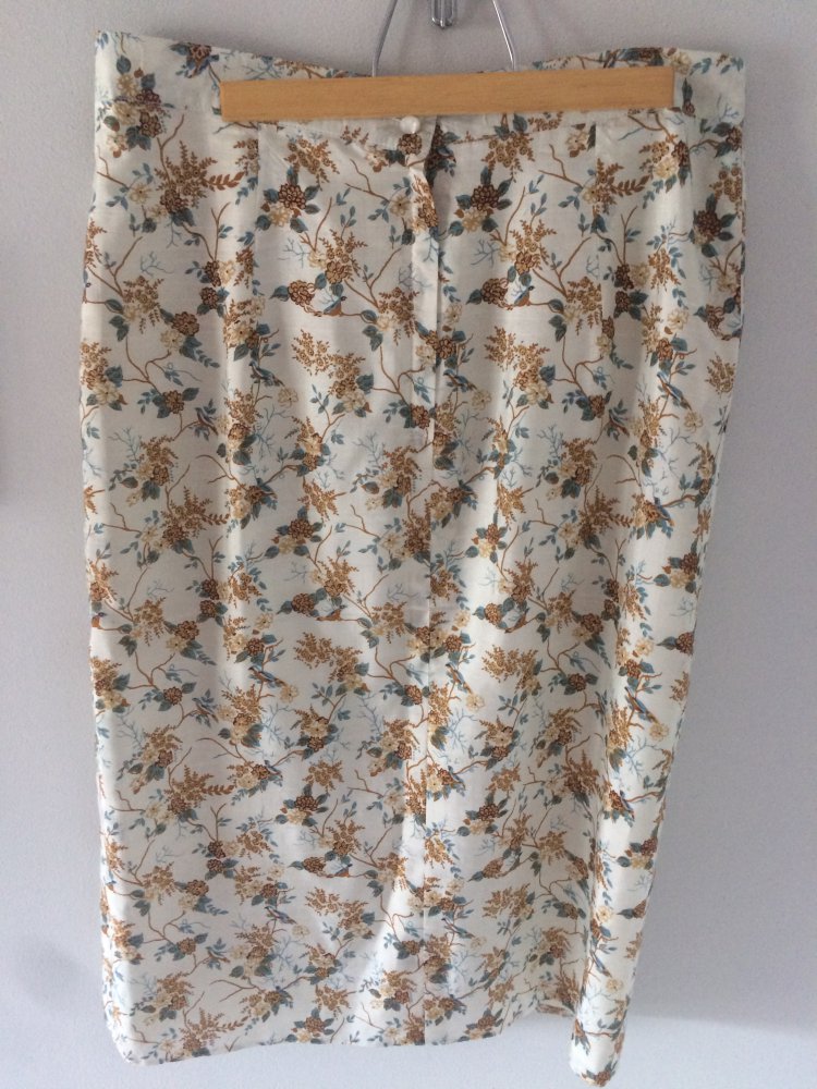 100% reine Seide Rock handgefertigt Taille / Highwaisted