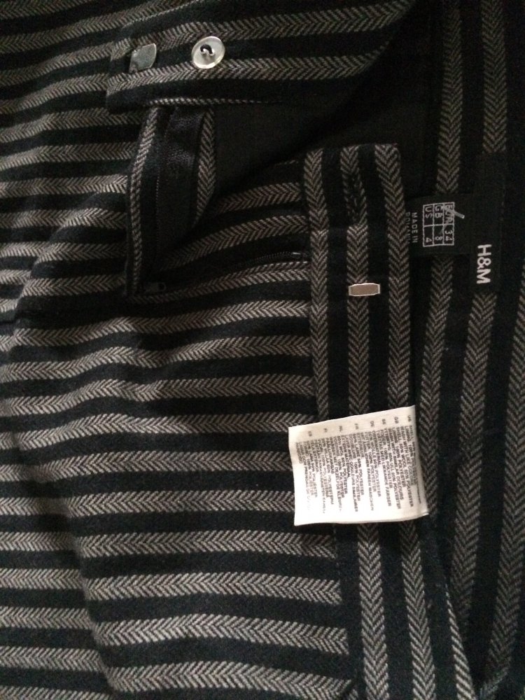 H&m Minirock wollrock 80s Achtziger streifen Nadelstreifen wolle highwaisted Rock highwaistrock bleistiftrock 