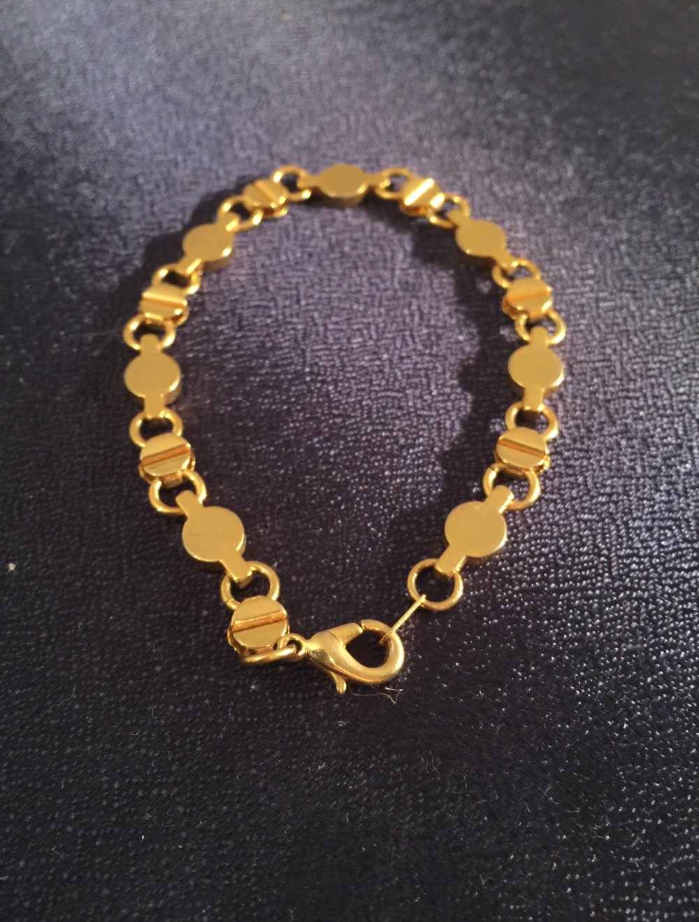 18K Gold Plattiertes Gliederarmband Armkettchen filigran