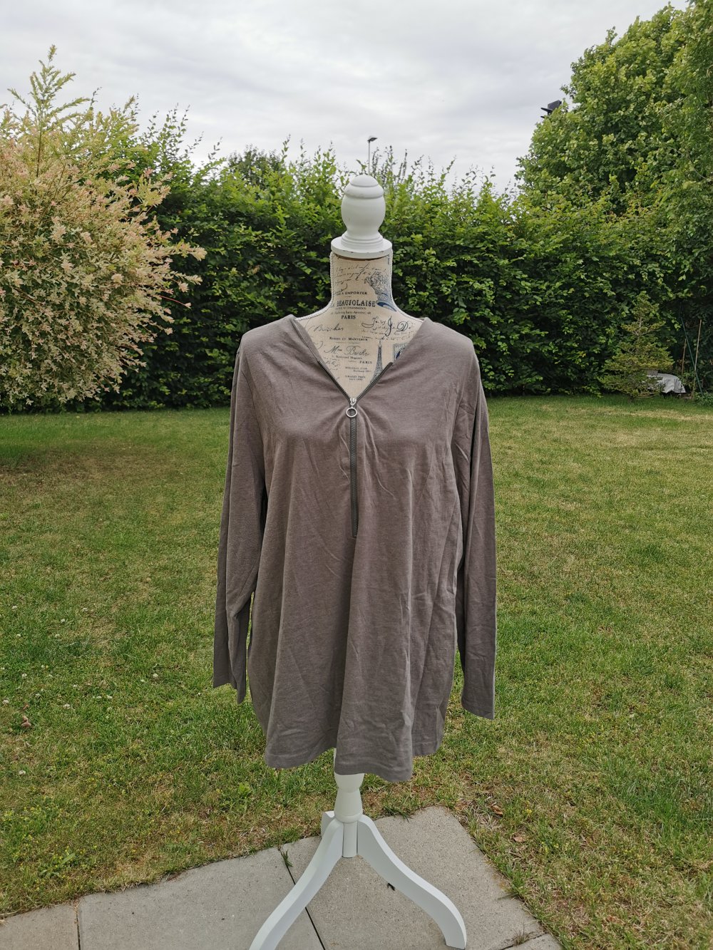 Langarmshirt graubraun