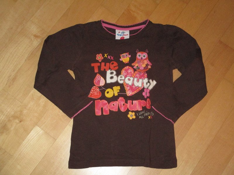 Tolles langarm Shirt Gr.110 Eulen