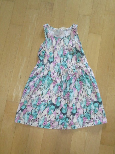 Süßes Sommerkleid mit Wellensittichen Gr.98/104