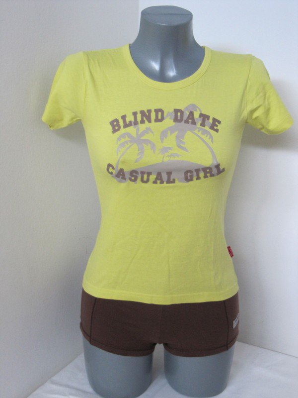 Gelbes T-Shirt blind Date Gr.S