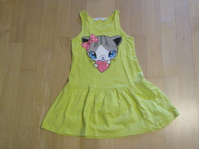 Süßes Sommerkleid Gr.110/116 mit Kätzchen