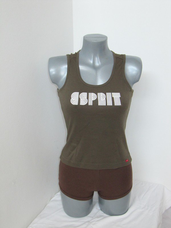 Khaki farbenes Top Esprit print Gr.XS