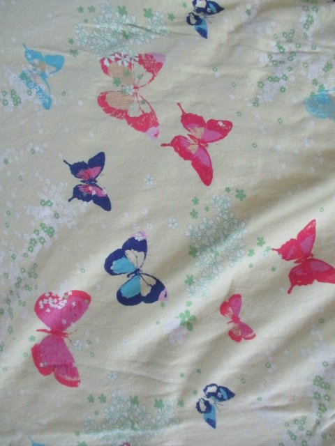 Jersey Kleid Sommer Gr.122/128 Schmetterlinge