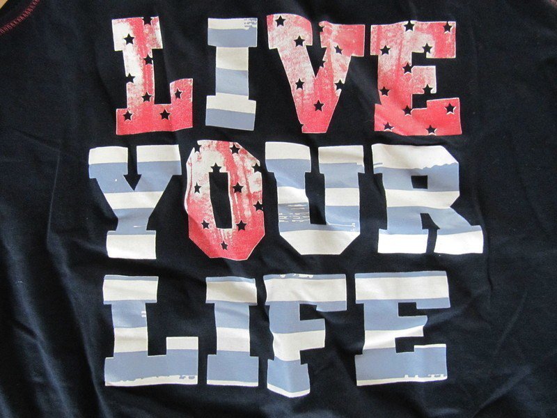 Tolles Top Sprotshirt mit print Blue Seven