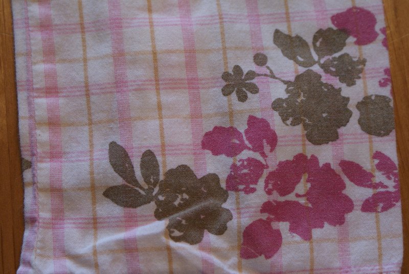 Süßes Bluse rosa karo Blumen