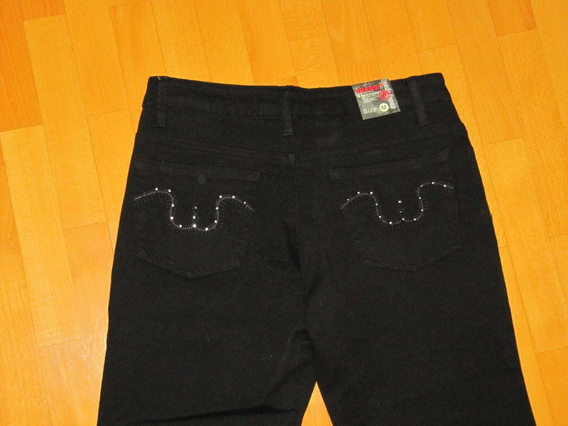 Tolle schwarze Jeans mit Straß Gr.M NEU