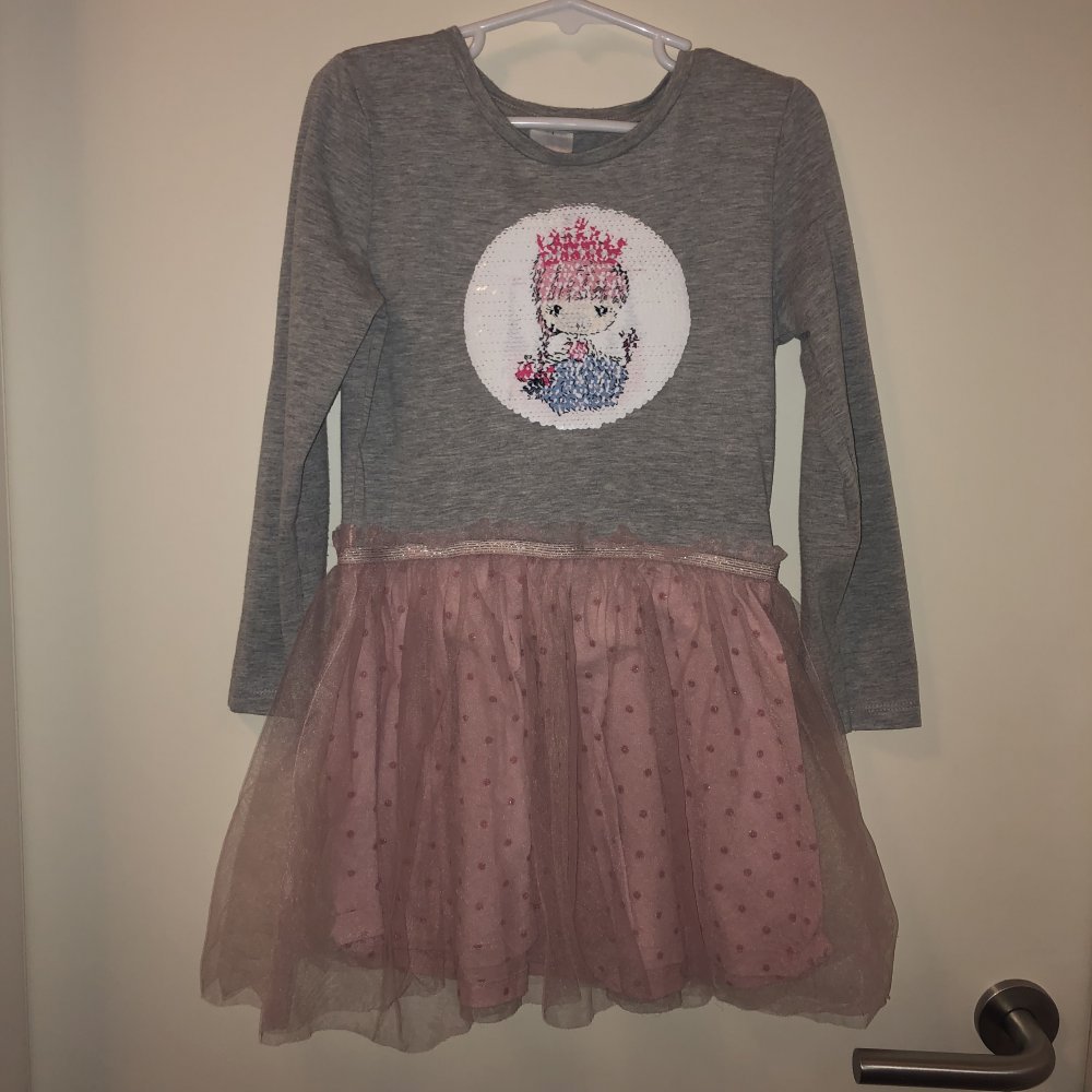 Süßes Wendepaillettenkleid Gr.116 Palomino Schloß Prinzessin
