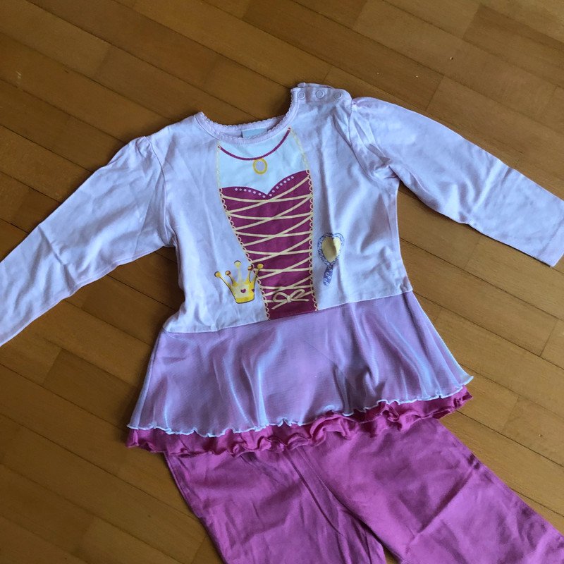 2 teilig Schlafanzug Gr.86/92 Prinzessin 