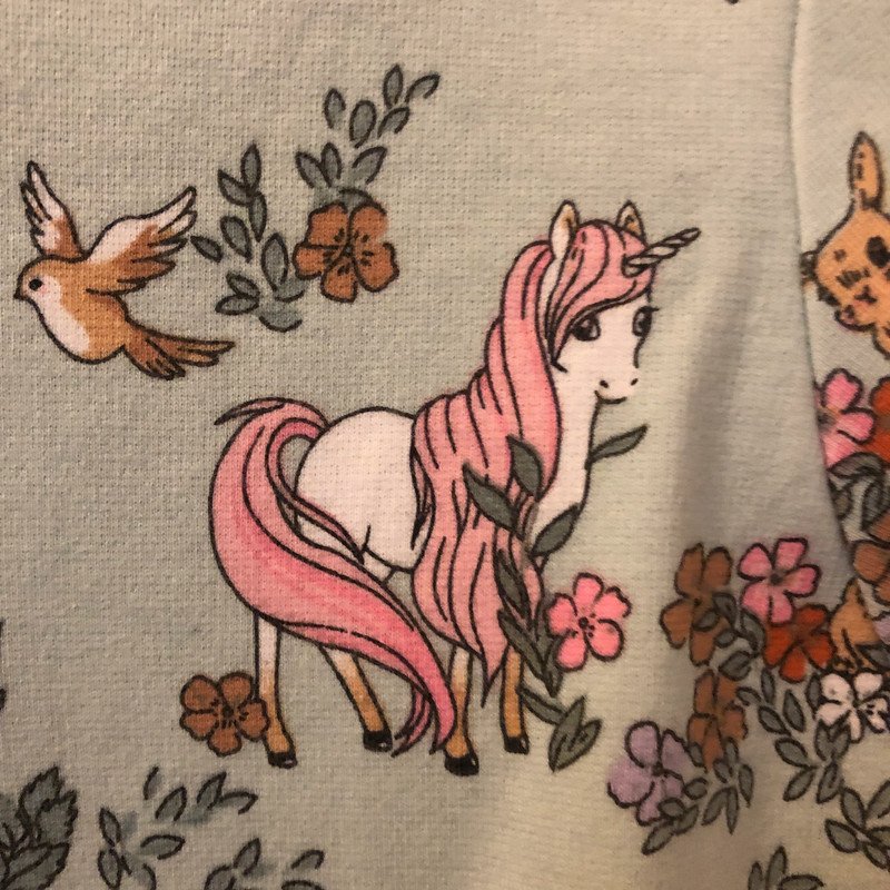 Süßes Sweatkleid Einhörner Gr. 134/140
