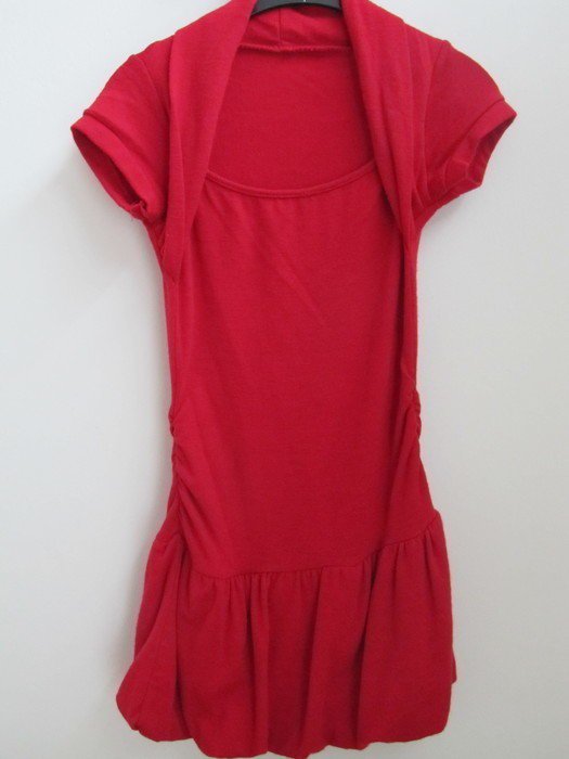 Tolles rotes Strickkleid Wollkleid