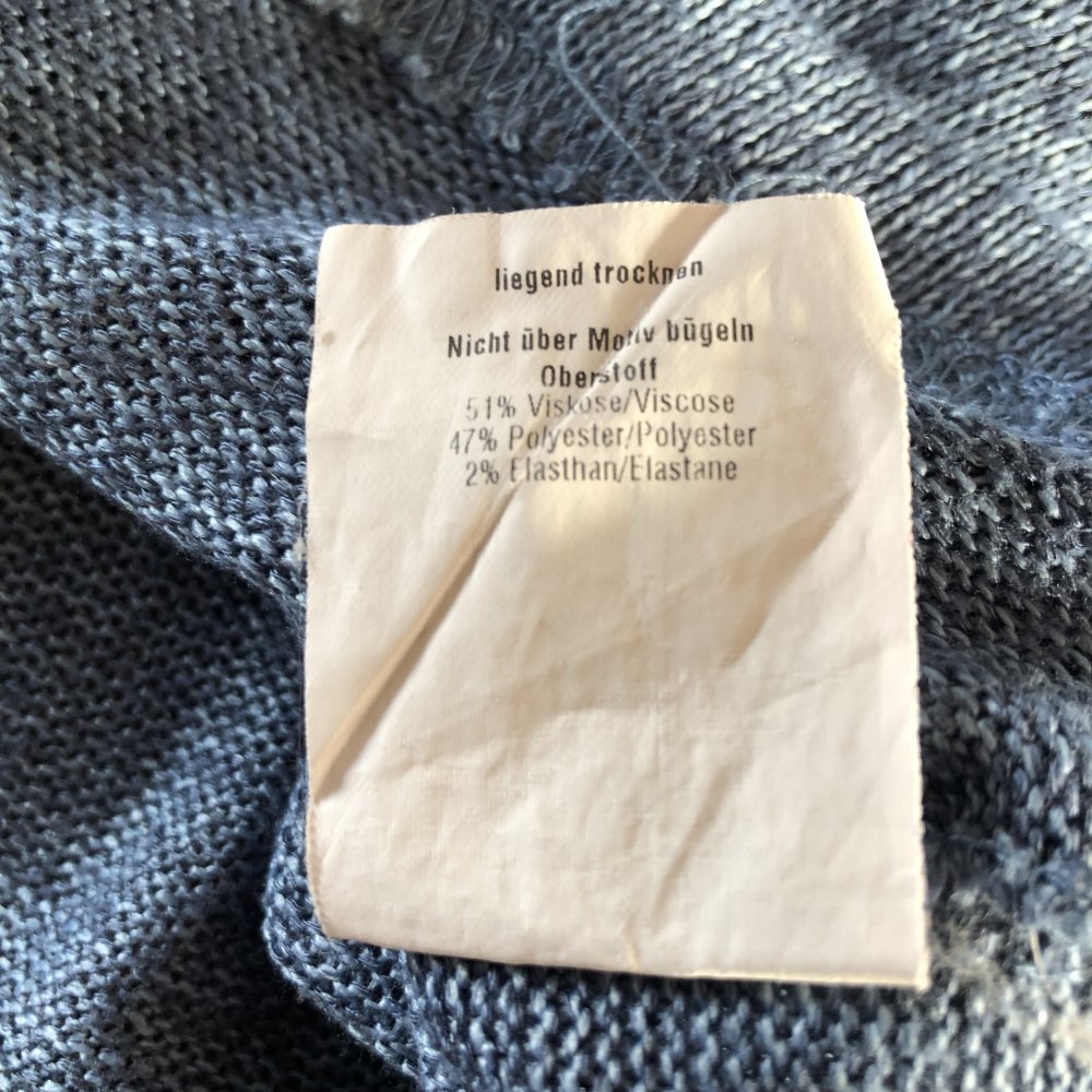 Lockerer Pulli mit Einhorn Gr. 122/128 jeans blau