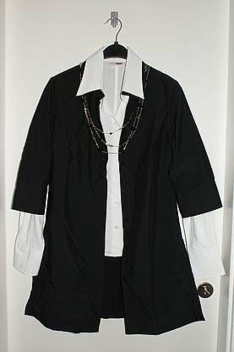 Damen Tunika Bluse schwarz gothik 