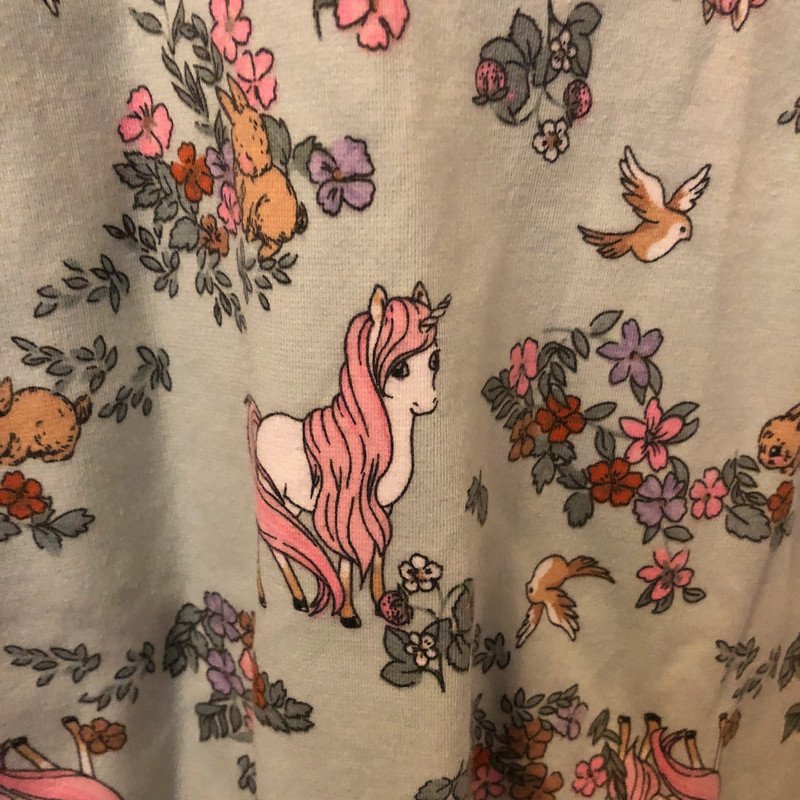 Süßes Sweatkleid Einhörner Gr. 134/140