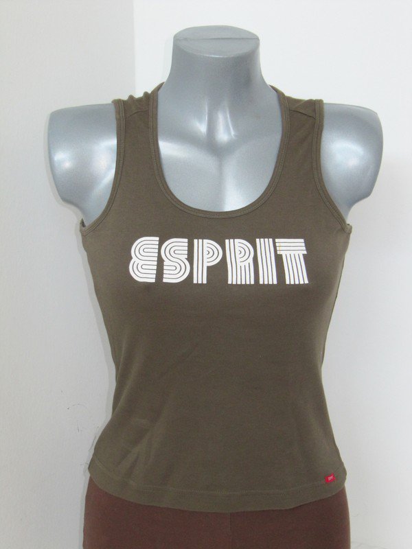 Khaki farbenes Top Esprit print Gr.XS