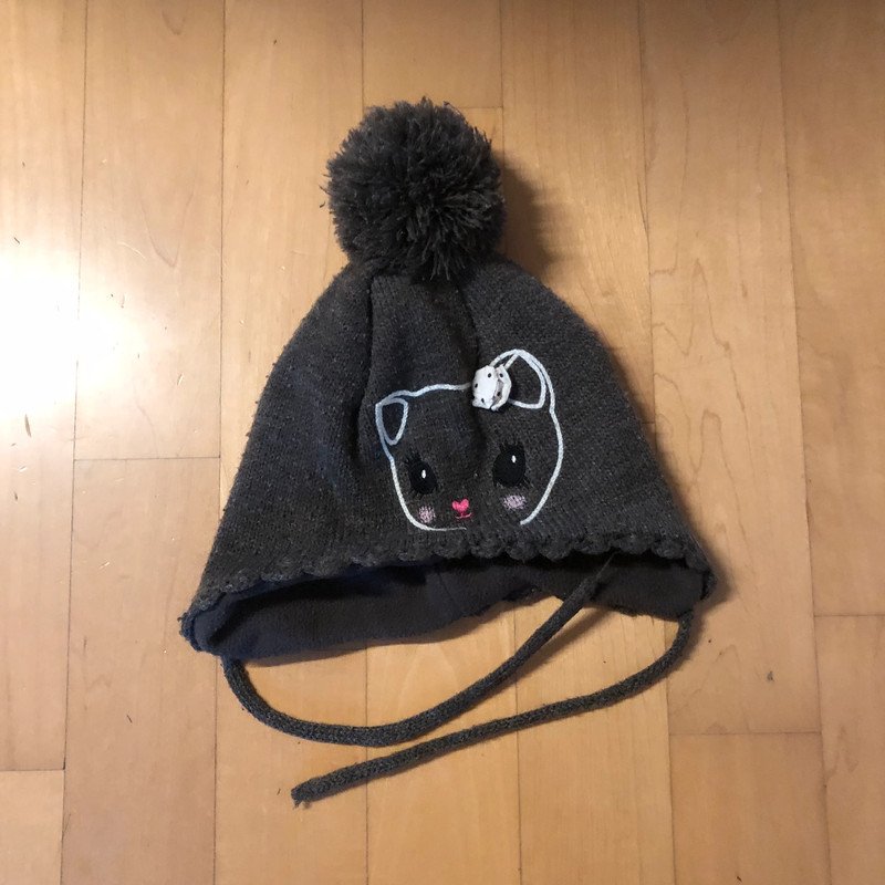 Süße Mütze mit Bommel Strick Gr. 86 H&M