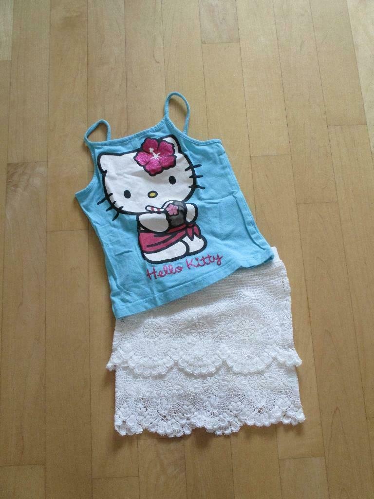 Süßes Set Rock& Top Gr. 98 und Gr.104 Hello Kitty