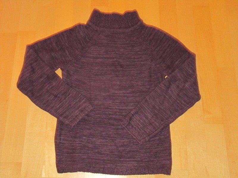 Dunkel lila Pulli meliert