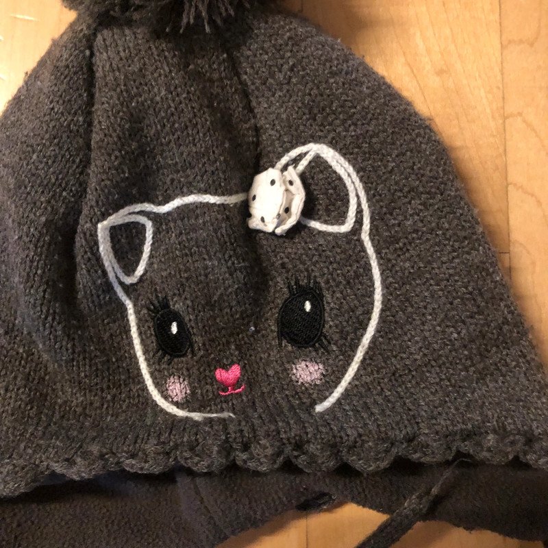 Süße Mütze mit Bommel Strick Gr. 86 H&M