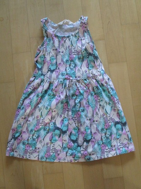 Süßes Sommerkleid mit Wellensittichen Gr.98/104