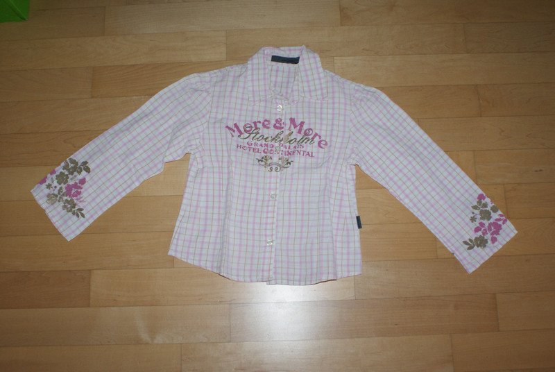 Süßes Bluse rosa karo Blumen