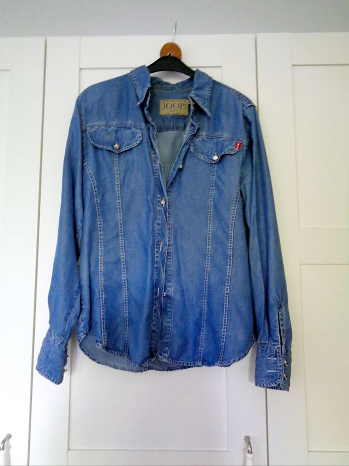 Bluse im Jeansstil