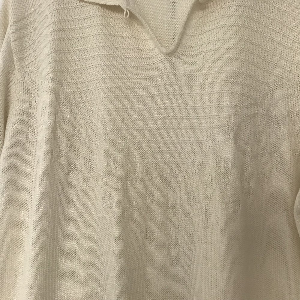 Pullover *Lönze* mit Seide - Creme mit Glanz - Gr. 48
