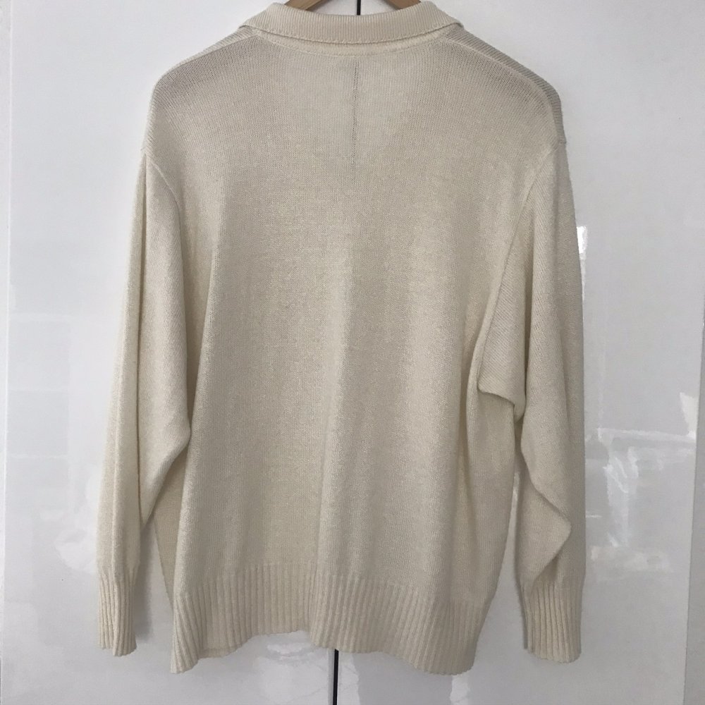 Pullover *Lönze* mit Seide - Creme mit Glanz - Gr. 48