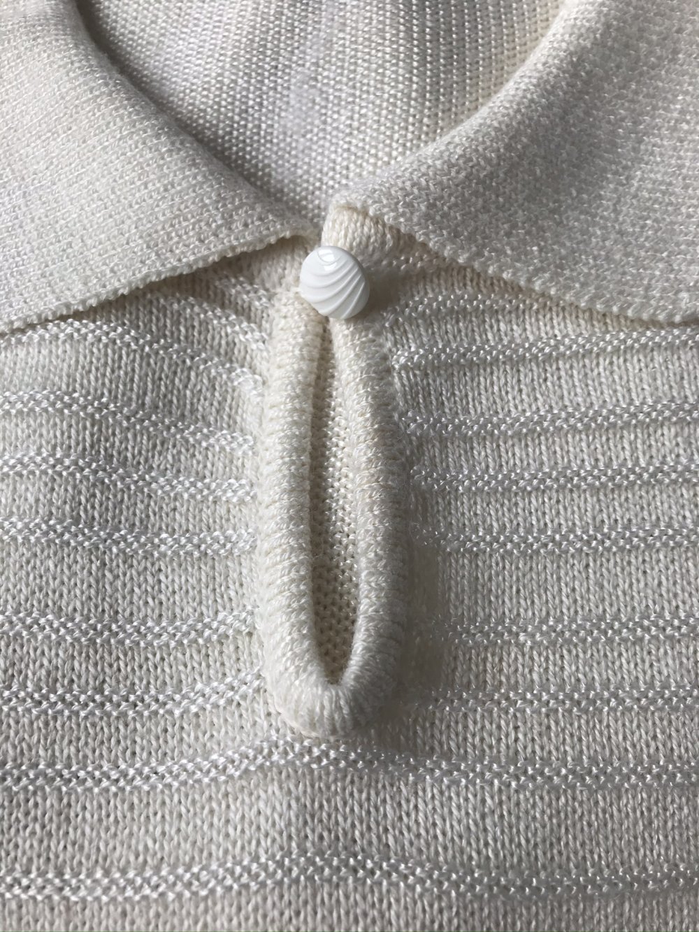 Pullover *Lönze* mit Seide - Creme mit Glanz - Gr. 48