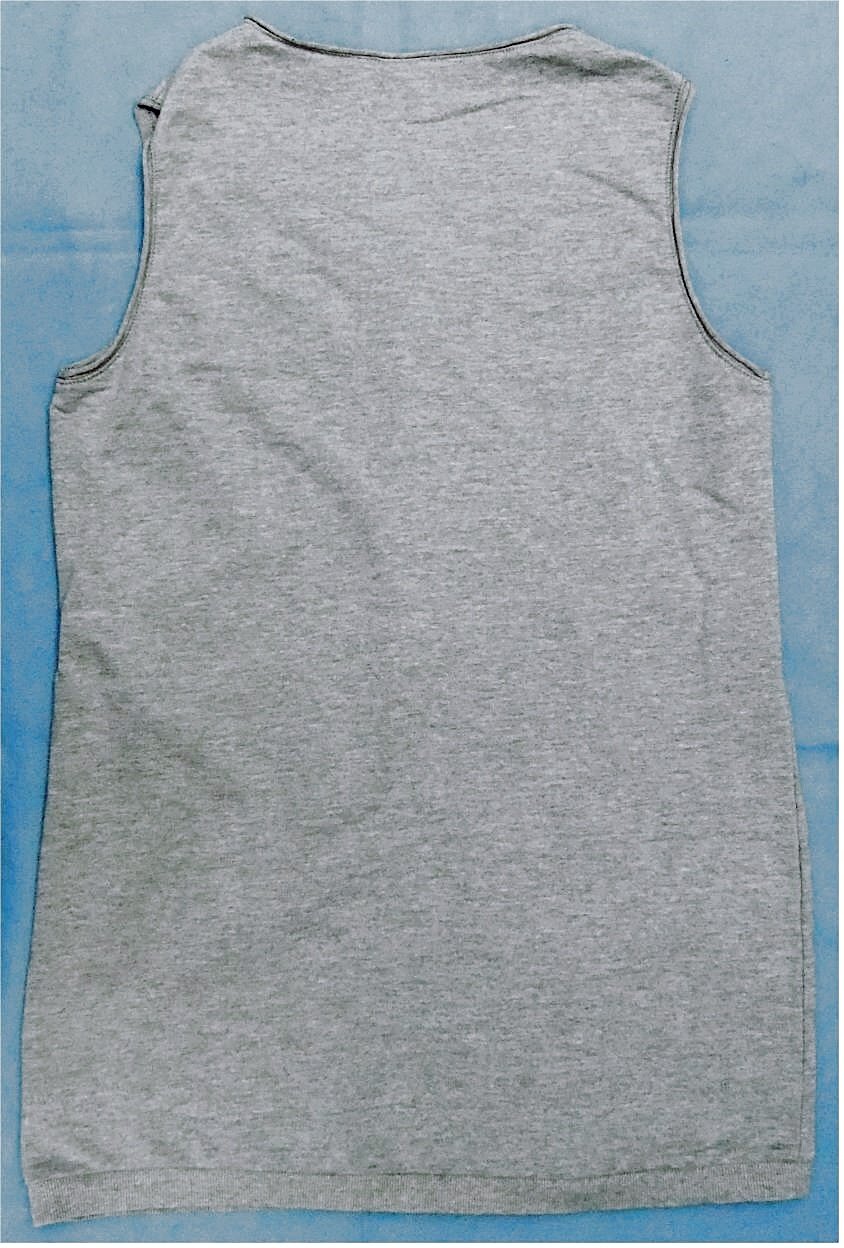 langes ärmelloses T-Shirt mit Knopfleiste - von Outfit Classic - Größe 40 - grau