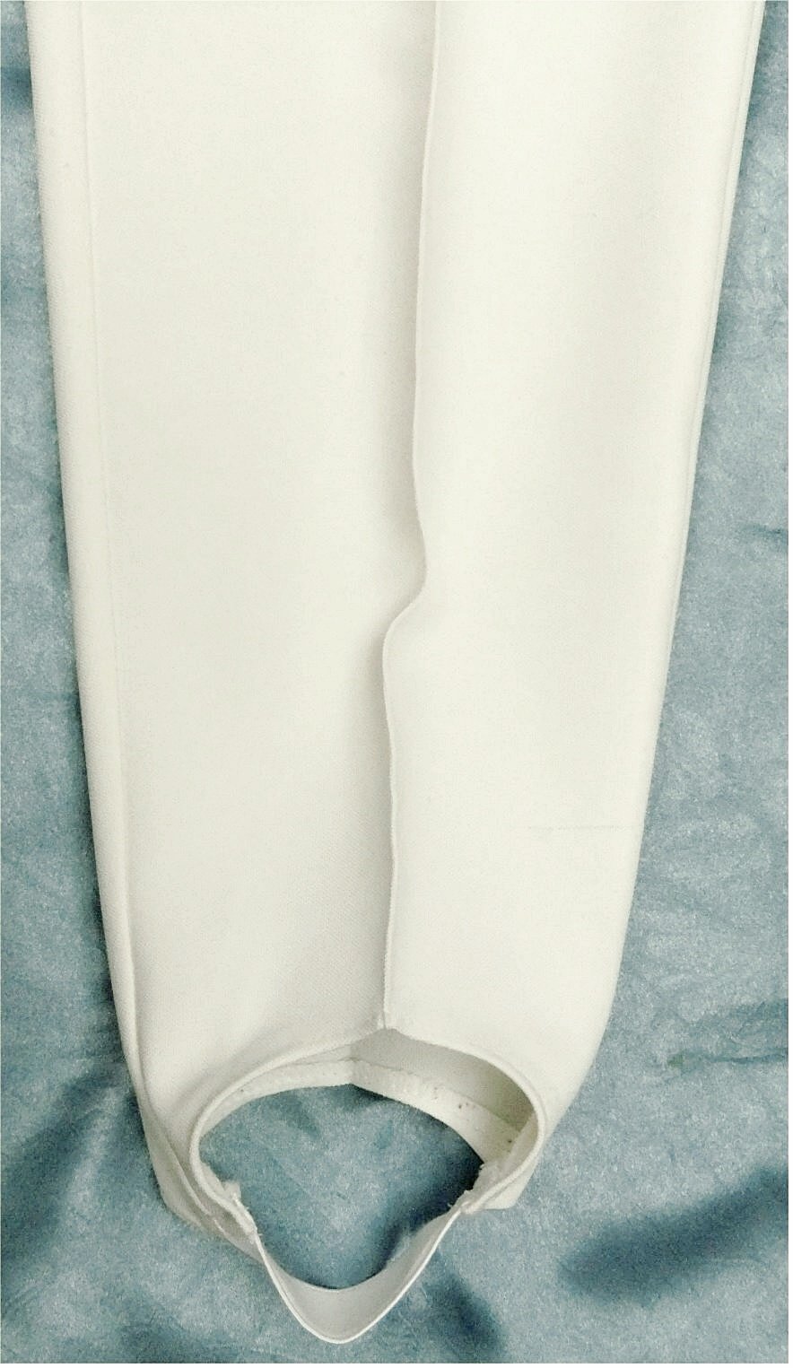 Steghose / Bundfalten-Hose - hellgelblichweiß - etwa Größe 40