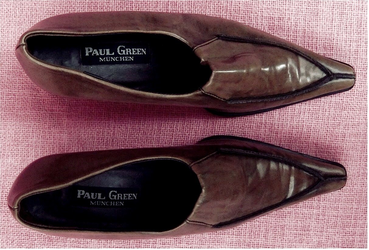 Spitzlaufende Paul Green Pumps / Damen-Schuhe in mittelbraun - Größe 3 ( entspricht ca. 36)