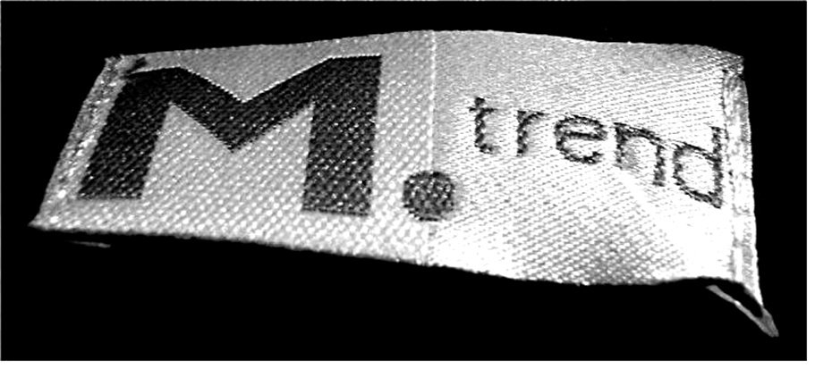 M. trend Business-Jacke - Größe 40 - schwarz mit glitzernden Längsstreifen 