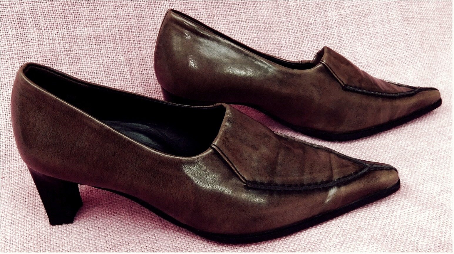 Spitzlaufende Paul Green Pumps / Damen-Schuhe in mittelbraun - Größe 3 ( entspricht ca. 36)