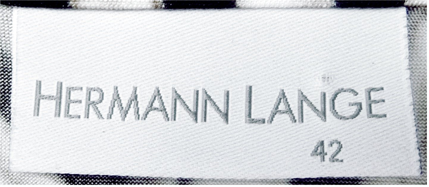 Hermann Lange Jacke - in schwarzweiß-bräunlich  , Größe 42