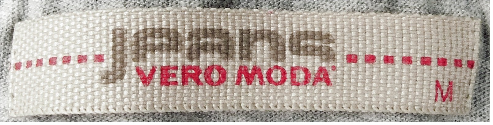 Ärmelloses T-Shirt von Jeans Vero Moda - Größe M - grau mit Muster und Aufschrift