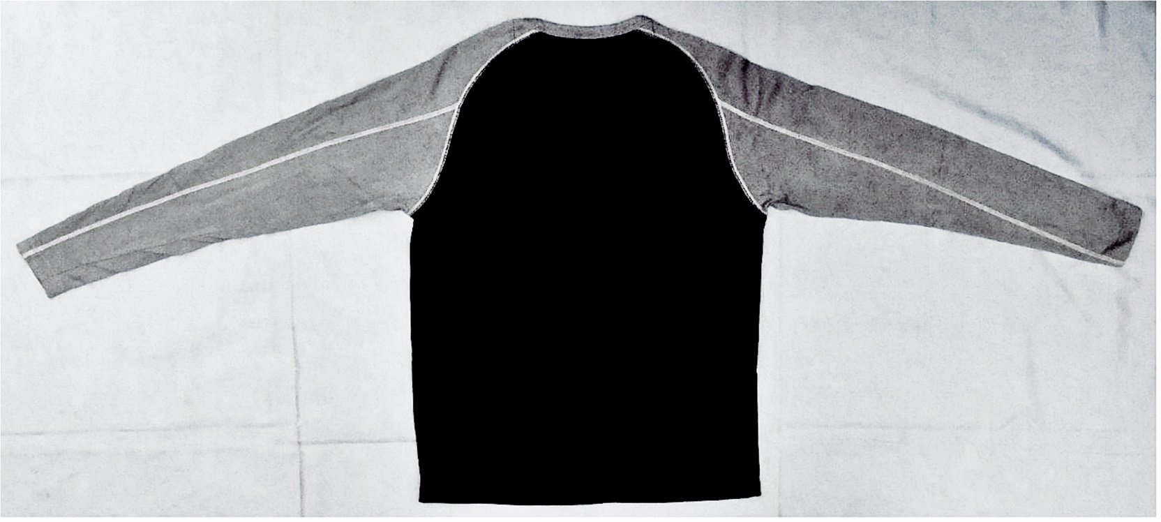 Le Frog Langarm-Sweatshirt - Größe L ( 52 / 54 ) - schwarz / grau