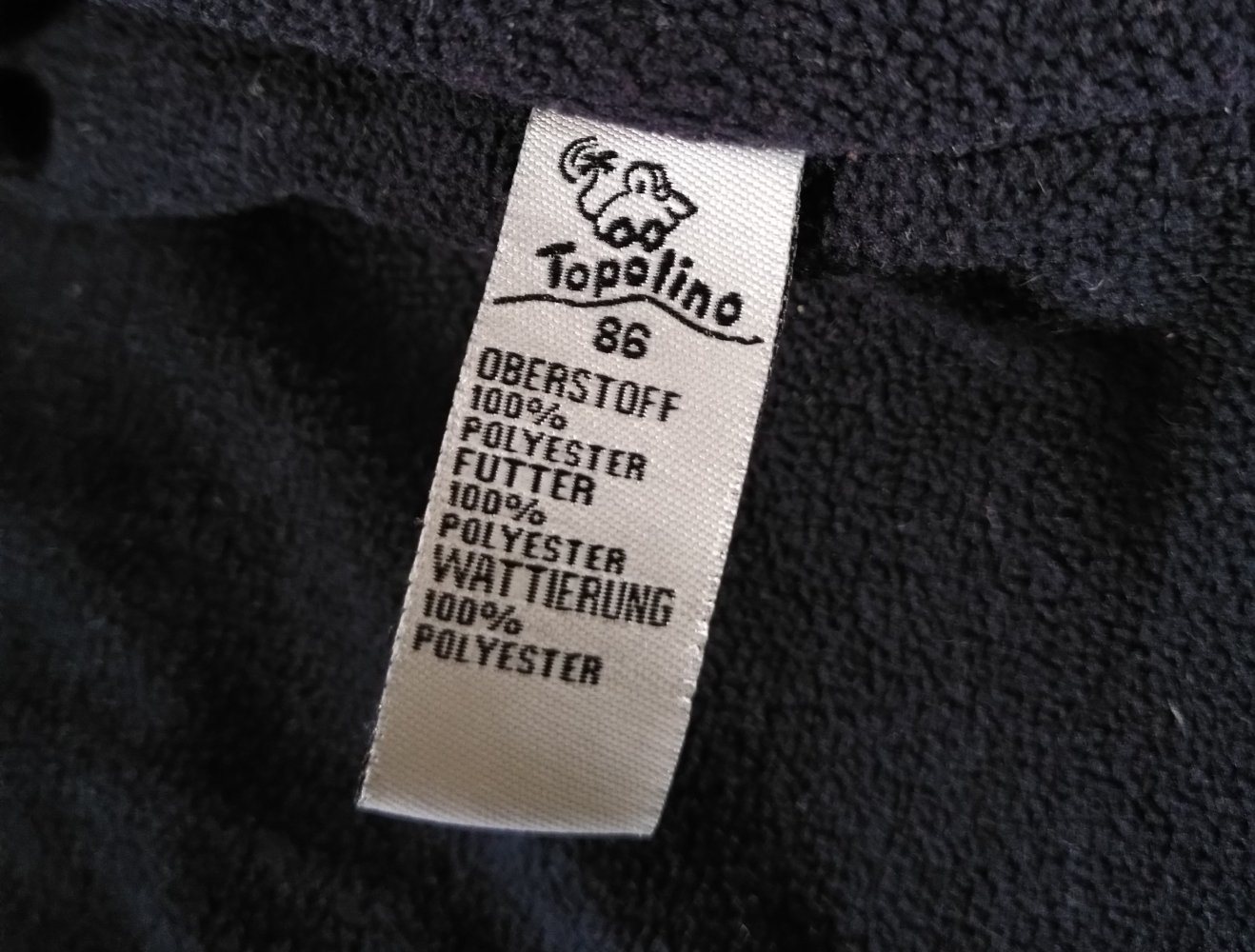 Warme Weste ohne Kapuze Gr. 86
