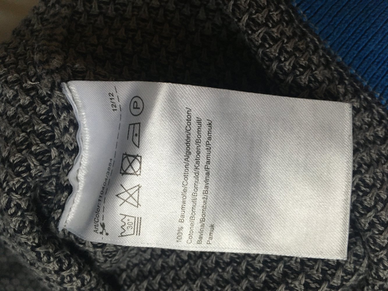 Baumwollene Strickjacke von StreetOne in Grau/Blau 