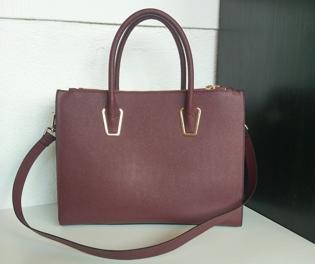 Bordeauxfarbene Handtasche von H&M