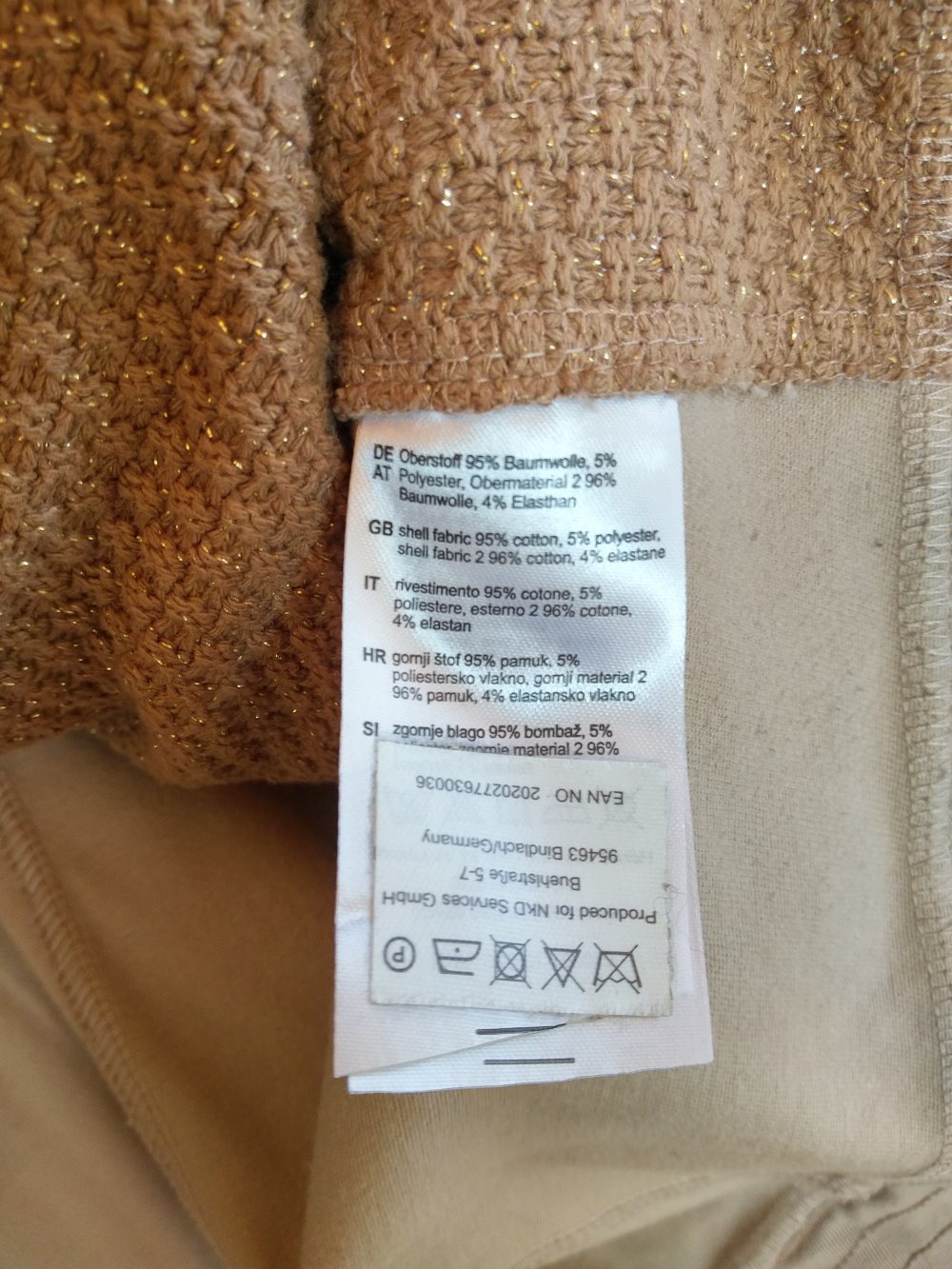 Jacke/ Blazer braun-beige von Laura Torelli Collection Größe M