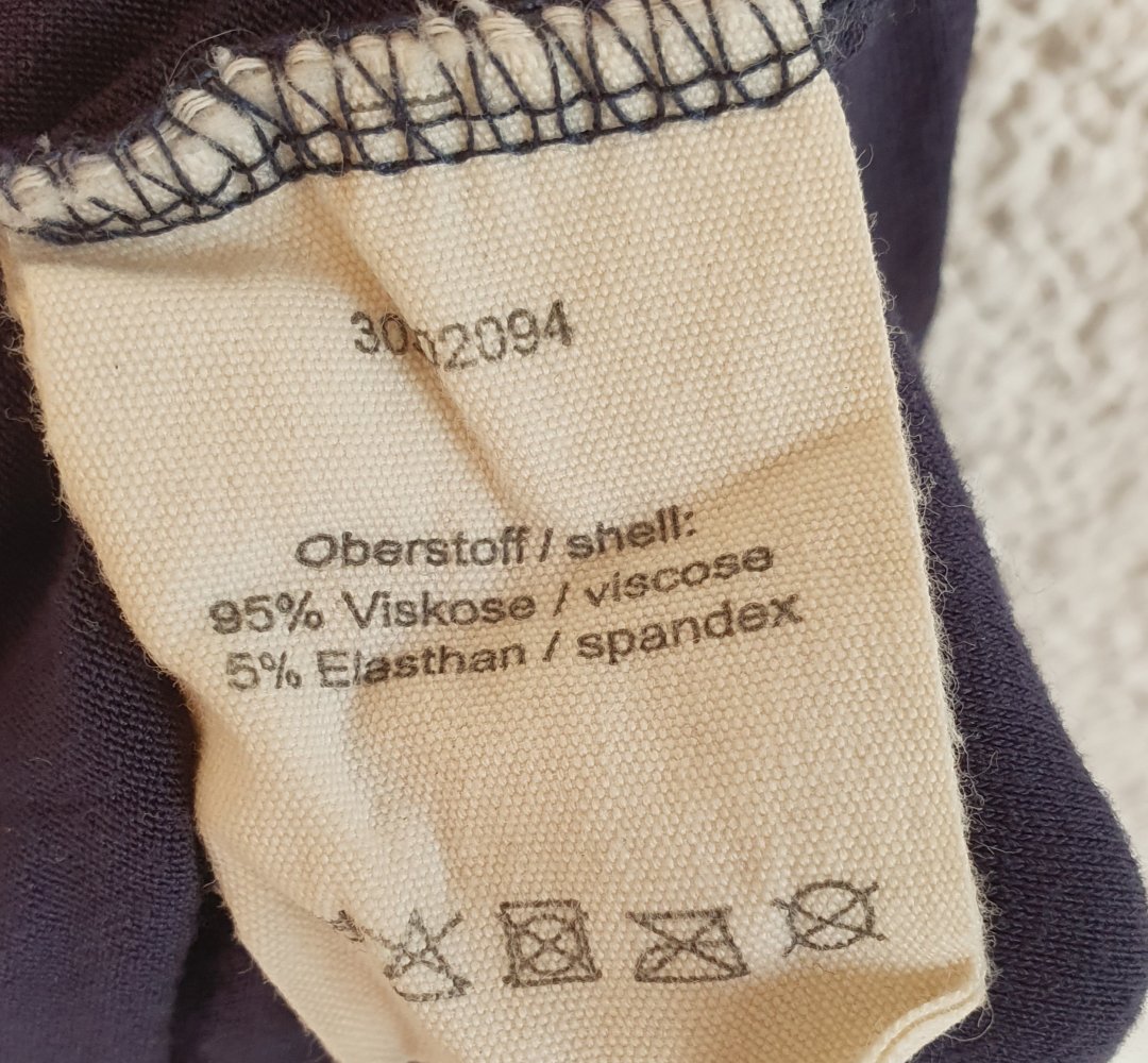 Dunkelblaues T-Shirt/ Top aus Viskose von DreiMaster Größe S