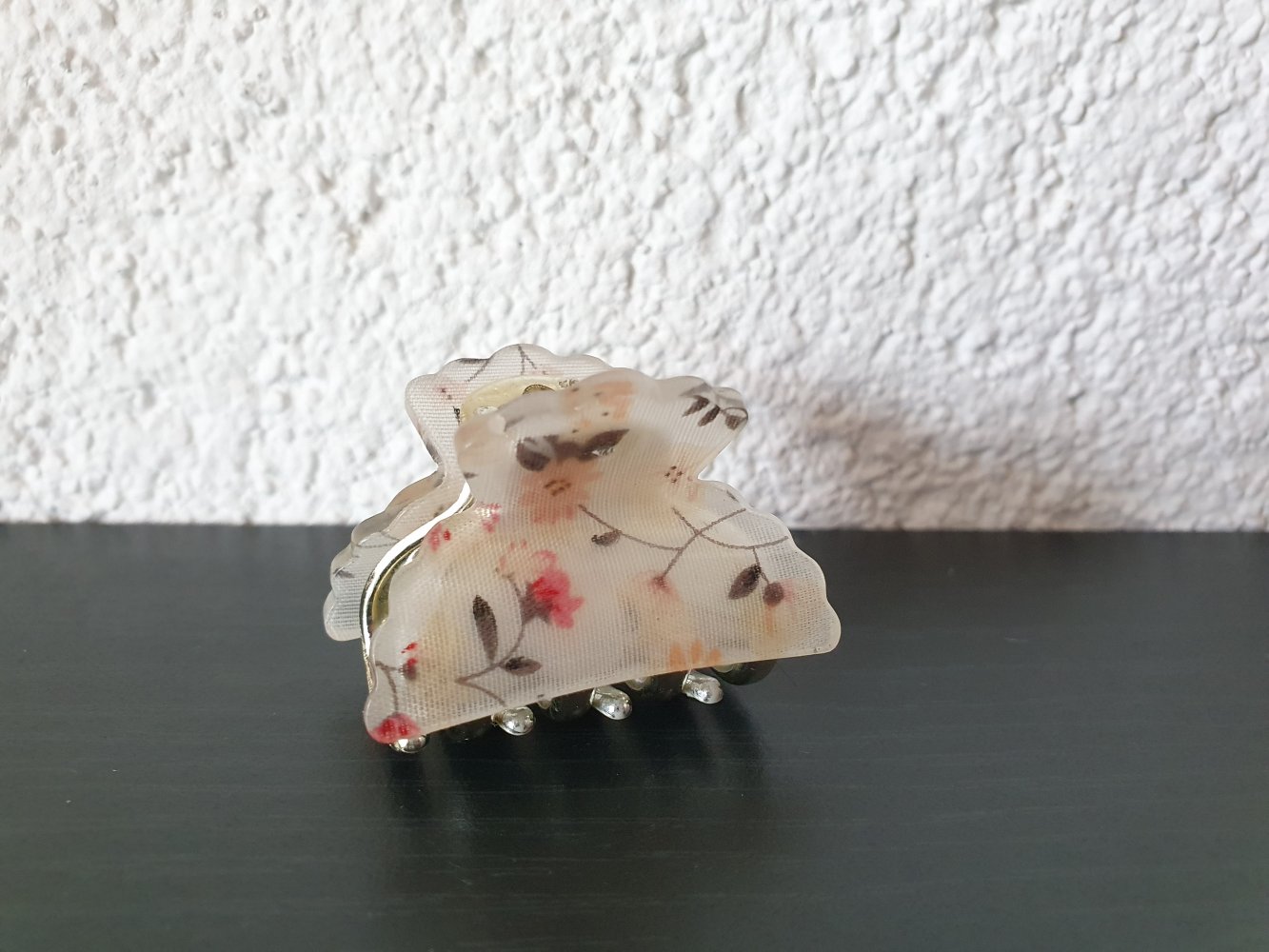 Blumenhaarspange/ Haarspange mit Blumenmuster